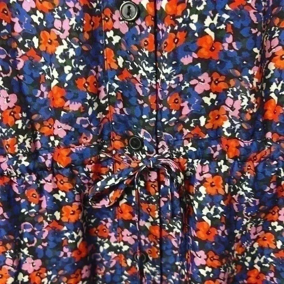 Parker Jemma Sleeveless Silk Blend Dress Size Small Multi Ditsy - Picture 5 of 15